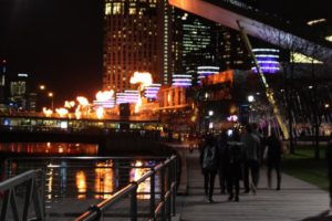 Fire display on Southbank