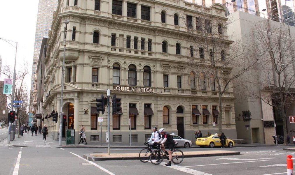 The Luis Vuitton Store in Collins Street Melbourne.The Victorian