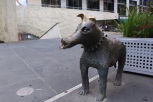 Larry La Trobe, a cast bronze statue