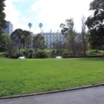 Treasury Gardens with State offices in the background