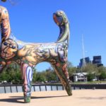 Deborah Halpern’s two-headed Angel sculpture, Birrarung Marr