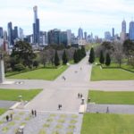 Ceremonial Avenue, looking towards the city of Melbourne from the shrine